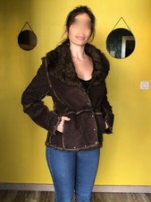 luxueux manteau en fausse fourrure retournée BALMAIN taille 38 EXCELLENT ETAT