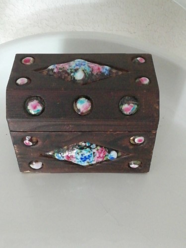 Coffret bijoux bois massif - en,