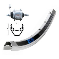 Roue arrière 36 trous frein