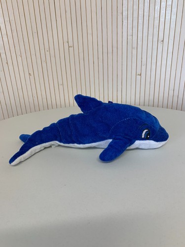 Peluche dauphin bleu pdi279 - dauphin,