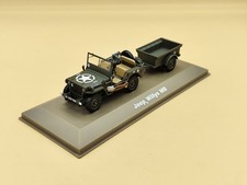 1/43 Jeep Willys MB & Remorque Vert 1944 "USA WWII Militaire" IXO Altas