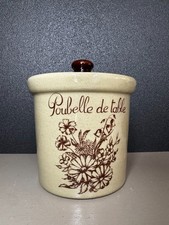 Poubelle de table en grès décorée de fleurs, EST 1810 PEARSONS OF CHESTERFIELD 