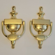 2 heurtoirs de porte métal doré laiton 