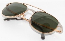 259$ Vintage Vuarnet 042 Gold Retro Metal Sunglasses PX3000 Green mineral lens