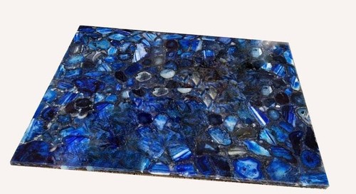Table agate bleue - en, plateau