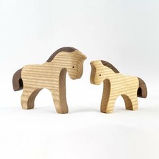 Wooden Horse figurines Set