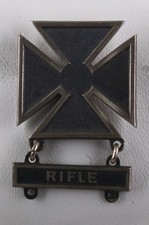 STERLING SILVER 1K MALTESE CROSS RIFLE BROOCH FINE 925 6158B