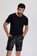 Shorts En Cuir Pour Homme 100%