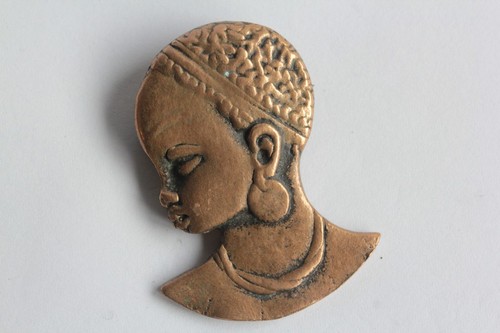 Broche tête femme - broche,