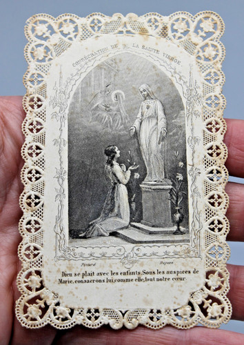 Ancienne image pieuse canivet - image,