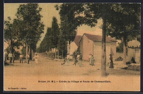 Cpa bricon entrée village - cpa, du