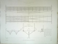 Gravure ancienne D'Architecture - Hospice De Dreux Dension sous tension en fer