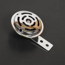 Klaxon rond chromé LINLI Ø70mm 6V AC 100db Neuf pour moto 50 cyclo mobylette