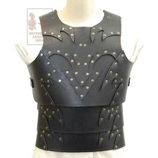 Déguisement armure en cuir chevalier noir médiéval Halloween cosplay costume ...