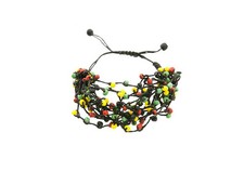 Bracelet Rasta Jamaique  Fil Tressé  Ajustable #  870