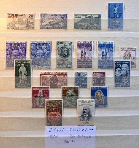 Timbres italie trieste 1950 - italie,