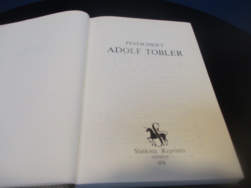 Festschrift adolf tobler - festschrift,