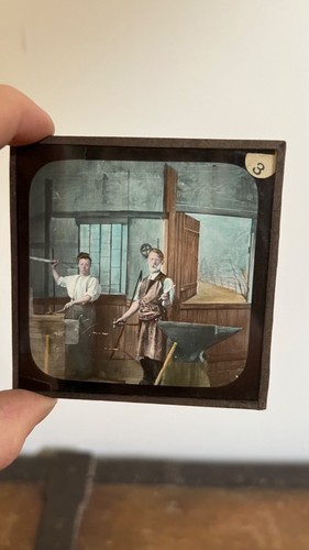 Plaque verre peint lanterne