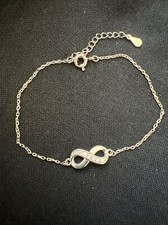Bracelet Fin Argent 925 Infini Zirconium Ref I244