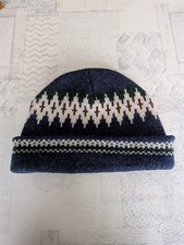 Bonnet homme 85 % laine 15 % acrylique Taille unique bleu vert beige