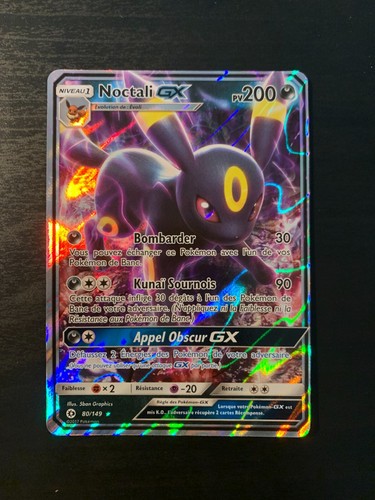 Carte pokémon noctali gx - pokémon,