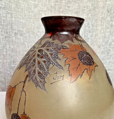 Vase boule signé jem - boule,