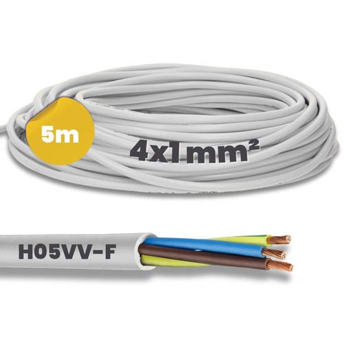 Câble h05vv 4x1mm - h05vv-f, 5m