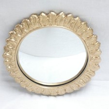 Très joli miroir bombé doré