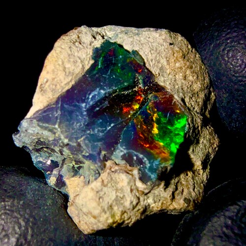 Black opal naturel éthiopie - opal,