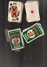 jeu de 32 cartes publicitaire ancien pub café albert rare vendée 85 avec sa boit
