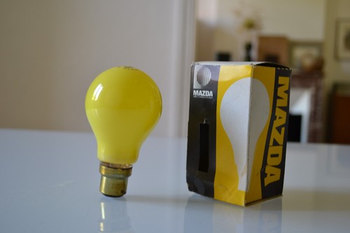 Ampoule mazda jaune vintage - ampoule,