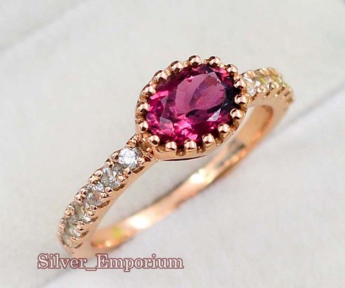 Naturel rose tourmaline ovale - tourmaline,