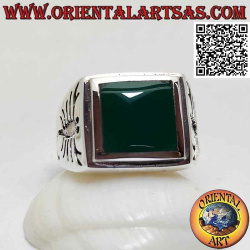 Bague argent 925 agate - en,