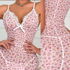 Robe de soirée en dentelle irrésistible pour femmes en col en V pyjama sans ma