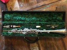 CLARINETTE MÉTAL ARGENTÉ SIb "VARSITY USA" STENCIL HN WHITE ANNÉES 30/40 RÉNOVÉE