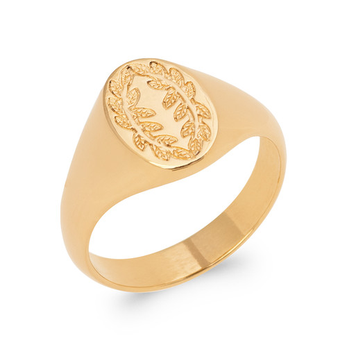 Bague chevalière gravure