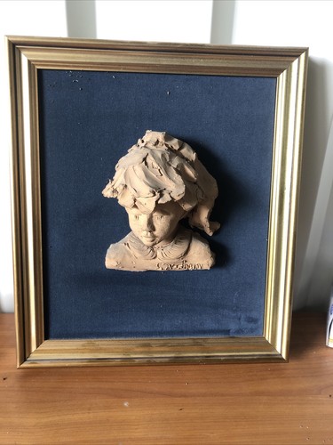 Ancien tableau buste visage - ancien,