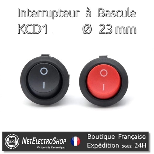 Interrupteur bascule rond - à,