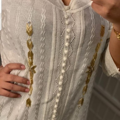Caftan marocain femme blanc - caftan,