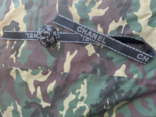 CHANEL Ruban Tissu Tweed  82 cm x 3 cm avec sa Fleur Camélia D. 8 cm  ⇒ Neuf