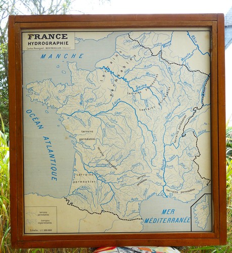 Ancienne carte géographie - ancienne,