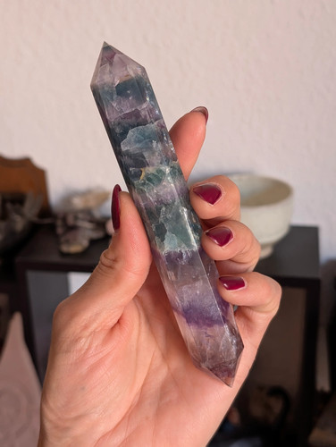 Double pointe fluorite - en,