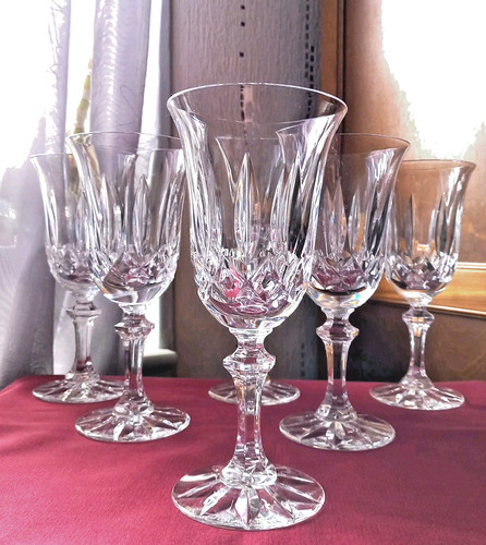 Verres vin en cristal - ,