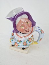 Tasse Mug Ou Chope Ancienne Barbotine anthropomorphe Mamie Humour Drôle 