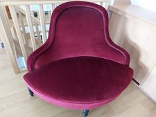 canapé d'angle occasion roue bordeau bon état, style classique