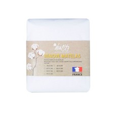 Rénove matelas imperméable 100x190 cm Doulito - Made in France - Coton - Blanc