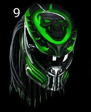 LE CASQUE PREDATOR CUSTOM GREEN SKULL (CERTIFIÉ DOT & ECE)