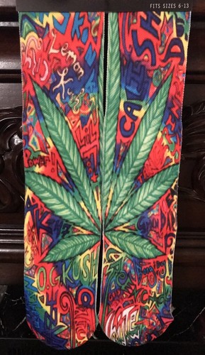 Weed socks sublimation - socks, 3d