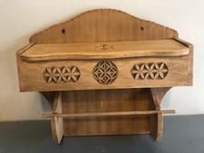 PORTE-ROULEAUX MURAL  EN BOIS POUR ESSUIE-TOUT - sculpté à la main - Queyras 05