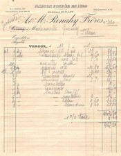 Antike Rechnung A & M.Renahy Brüder Aus Vesoul 1945 - F-Stecker